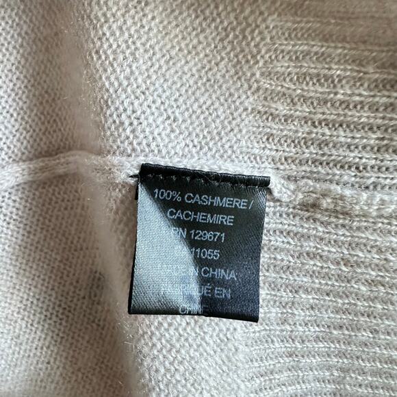 Skull Cashmere Sweater Small Pink Beige Skull Graphic 100% Cashmere Pullover - Picture 9 of 9